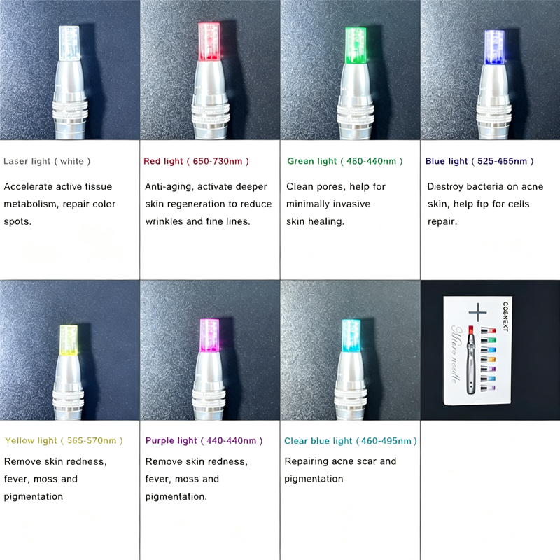 LED microneedling pen