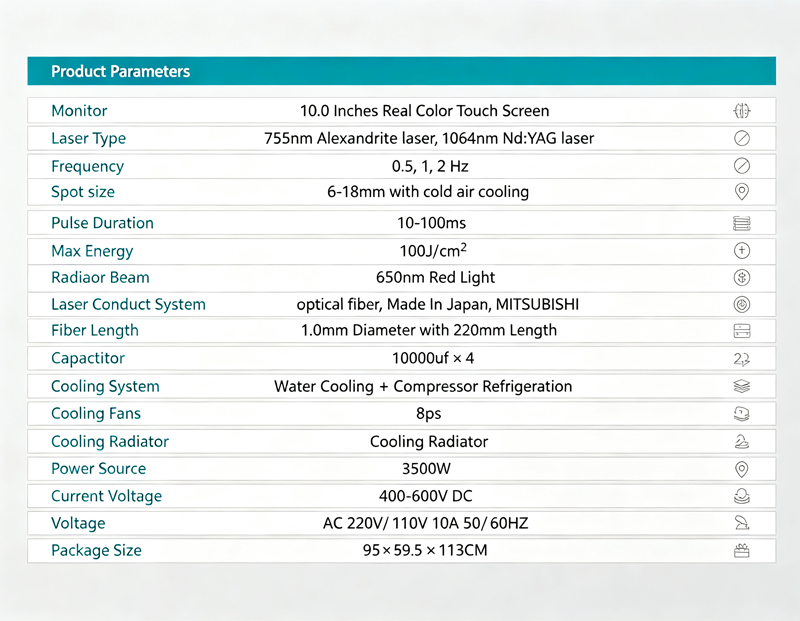 Alesandrite laser 755nm 