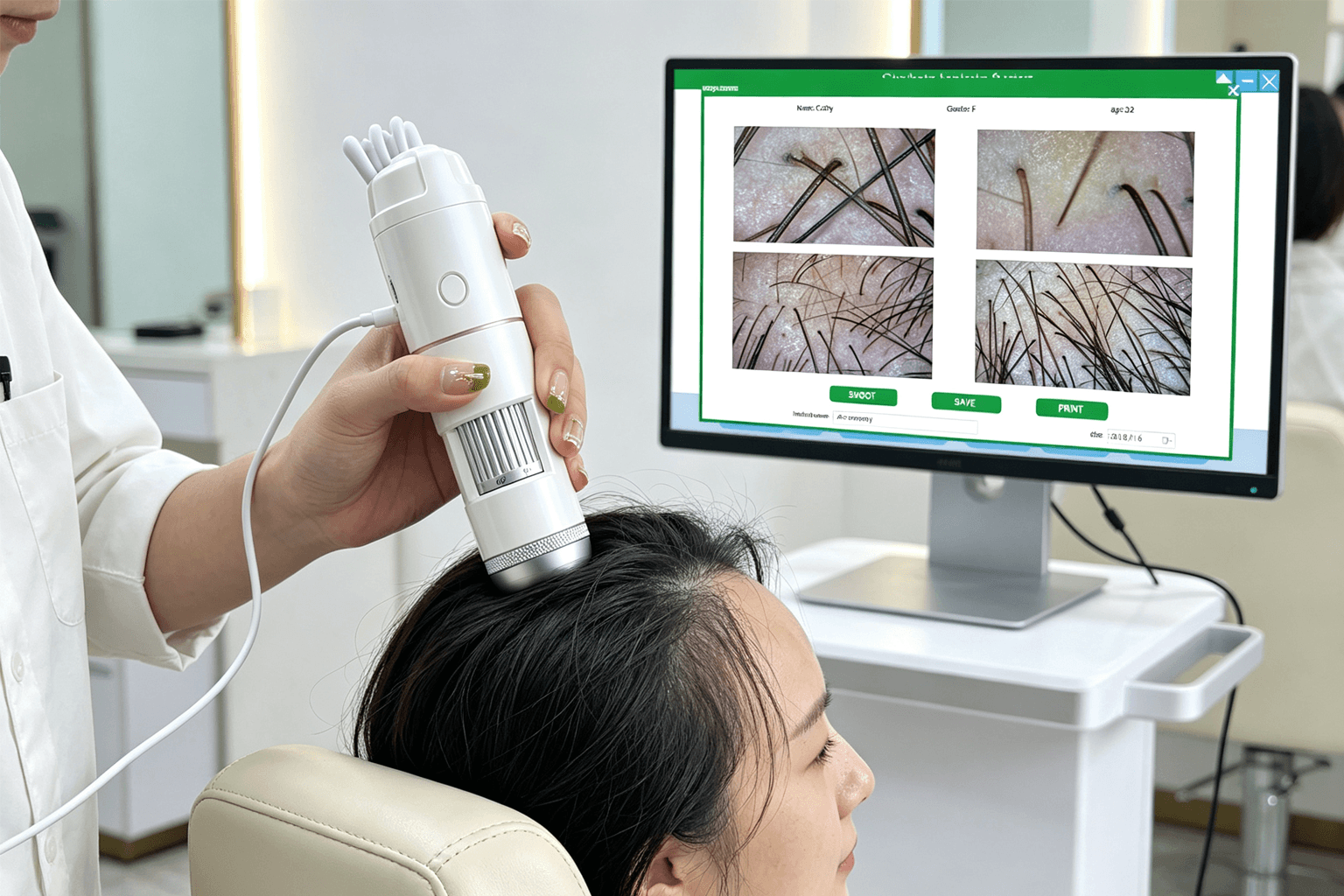 USB hair analyzer