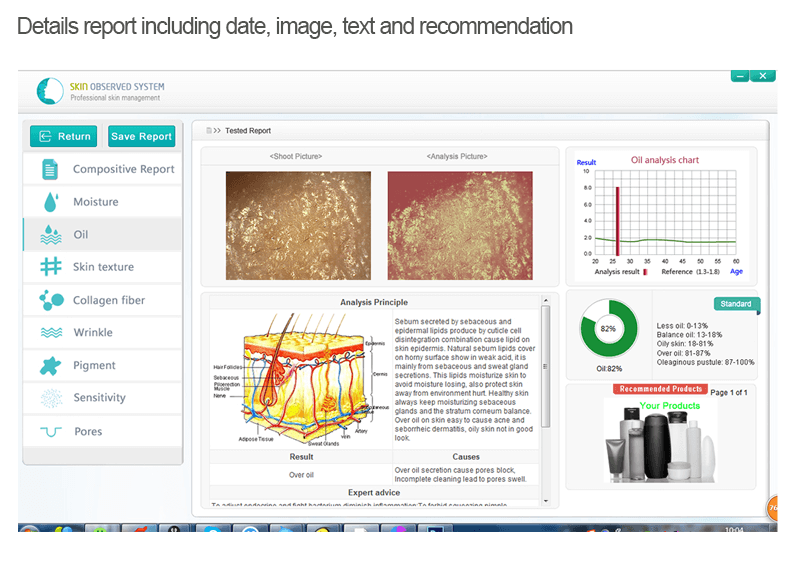 skin analyzer report