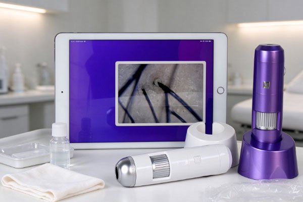 How Should the Lens of a USB Hair Analyzer Be Cleaned and Maintained?