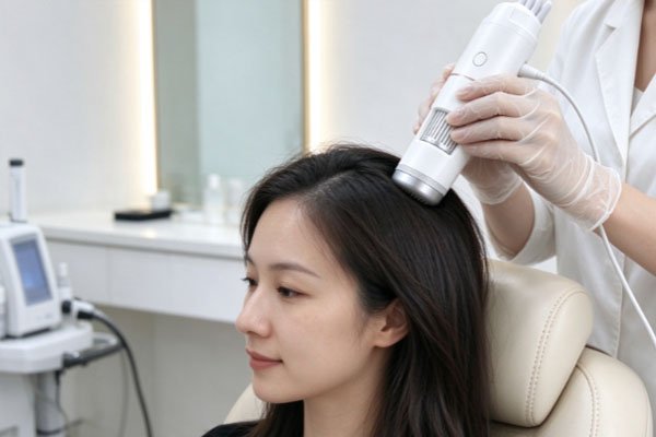 Why Should You Avoid Washing Your Hair Before a Scalp Examination with a Hair Analysis Device?